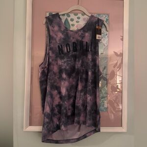 NOBULL Women's Black and Purple Muscle Tee